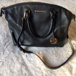 Michael Kors Black Leather Satchel
